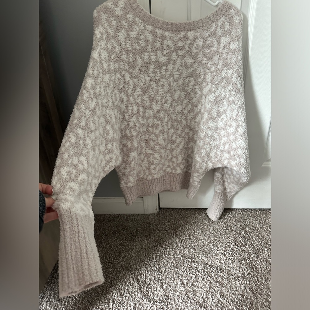 Fuzzy cheetah sweater